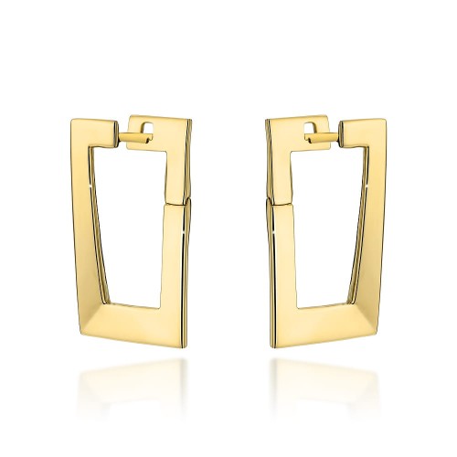 Kolczyki złote eleganckie prostokąty