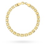 Bransoletka złota z kolekcji "PIATTO" z diamentowanym zdobieniem