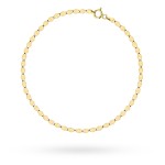Gold bracelet with delicate plates on the leg