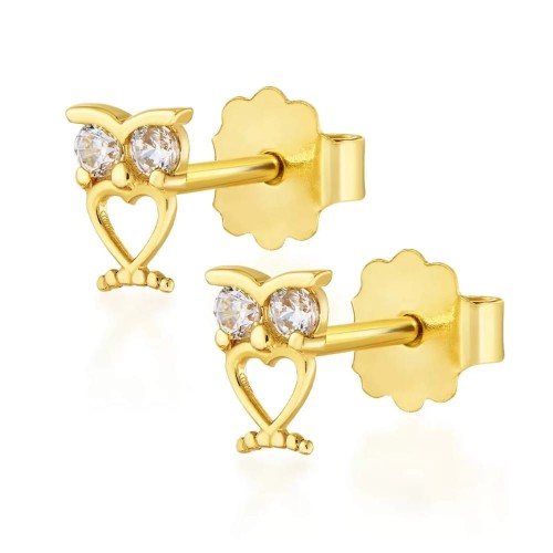 Złote kolczyki sówki pr. 333 1.1045