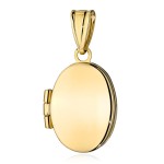 Zawieszka złota puzderko owal duże