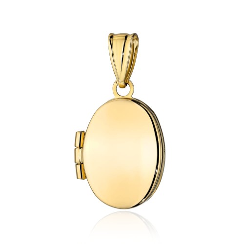 Zawieszka złota puzderko owal mała