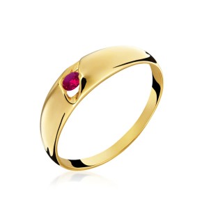 Złoty pierścionek z rubinowym kamieniem idealny na prezent pr. 333 2.1266cz
