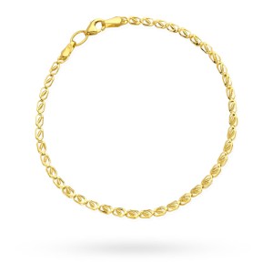 Gold bracelet composed of delicate ovals