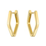 Kolczyki złote gładkie romby