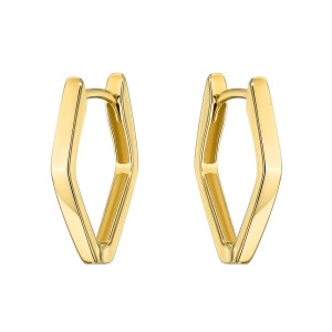 Kolczyki złote gładkie romby