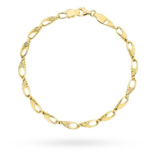 Bransoletka złota łezka ze zdobieniem