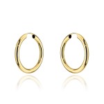 Gold hoop earrings - 2.2 cm, super light