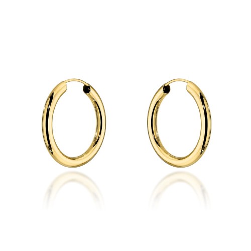 Kolczyki złote koła - 2,7cm super lekkie