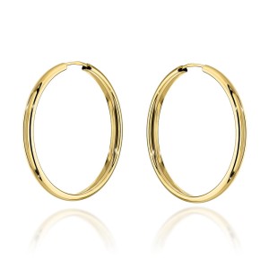 Kolczyki złote kółka - 3cm super lekkie