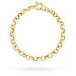 Bransoletka złota zdobiona o splocie rolo