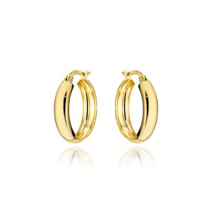 Kolczyki złote koła na angielskim zapięciu - 1,8 cm