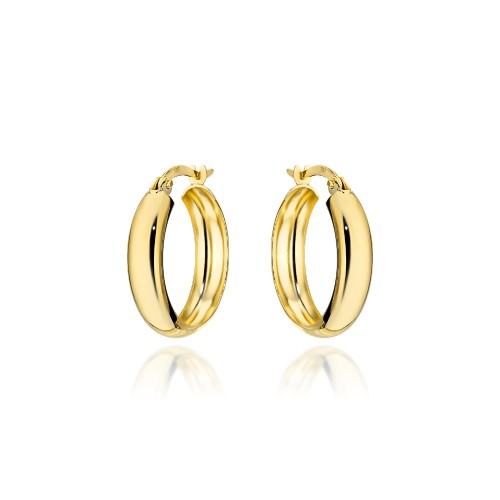 Kolczyki złote koła na angielskim zapięciu - 1,8 cm