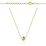 Naszyjnik z diamentowaną złotą kuleczką super lekki 45 cm pr. 585