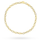 Bransoletka złota owalne elementy