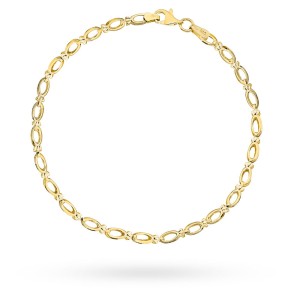 Bransoletka złota owalne elementy