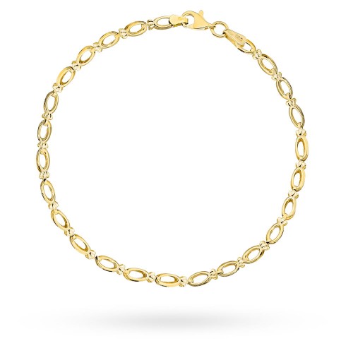 Bransoletka złota owalne elementy