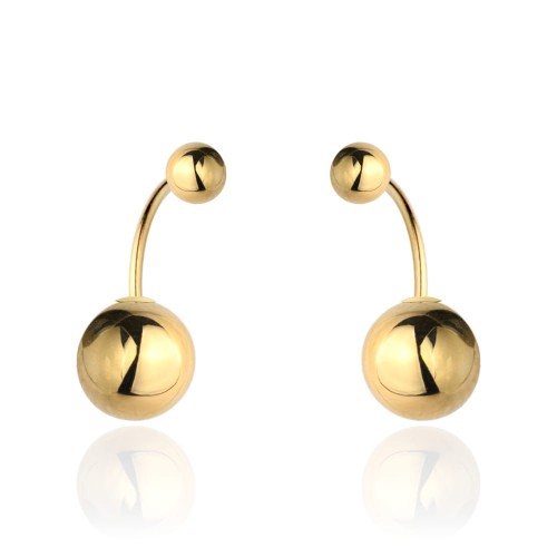 Kolczyki złote dioro z gładkimi kulkami