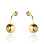 Kolczyki złote dioro z jedną diamentowaną kulką