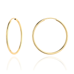 Kolczyki złote kółka super lekkie pr. 333 - 5cm