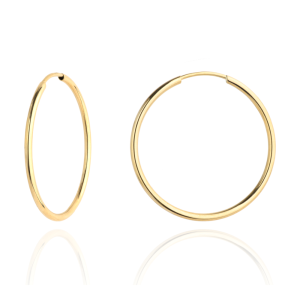 Kolczyki złote kółka super lekkie pr. 333 - 5cm