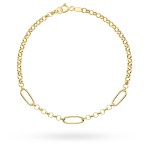 Bransoletka złota o splocie rolo i długie ogniwa