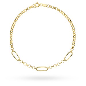 Bransoletka złota o splocie rolo i długie ogniwa