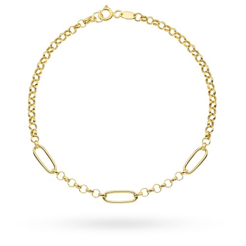 Bransoletka złota o splocie rolo i długie ogniwa