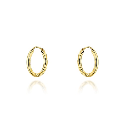 Kolczyki koła diamentowane super lekkie 1,2cm