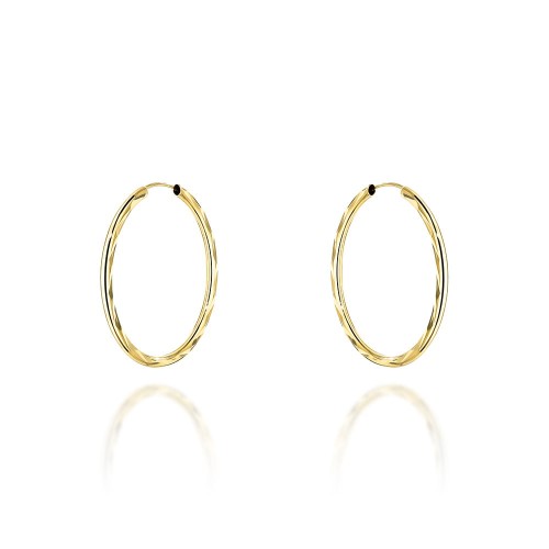 Kolczyki koła diamentowane super lekkie 2,5cm