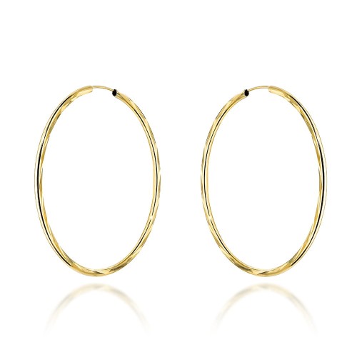 Kolczyki koła diamentowane super lekkie 4cm