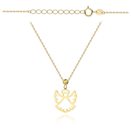 Naszyjnik złoty aniołek super lekki pr. 585