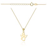 Naszyjnik złoty aniołek i diamentowana kulka super lekki pr. 585