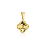 Zawieszka złota diamentowana koniczynka 6 mm pr. 585