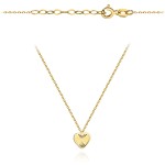 Naszyjnik złoty diamentowane serce w oprawie super lekki pr. 585