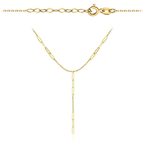 Naszyjnik złoty krawatka długie ogniwa