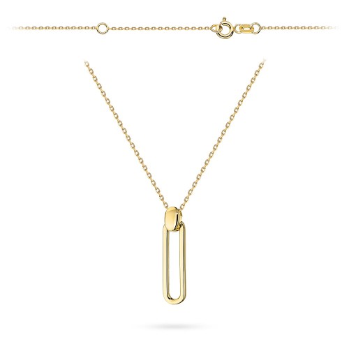 Naszyjnik złoty z wiszącym ogniwem