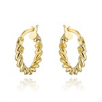 Kolczyki złote kółka zakręcane