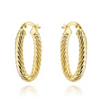 Kolczyki złote plecione owale