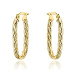 Kolczyki złote zdobione owale