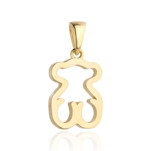 Gold teddy bear pendant