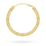 Gold bracelet with diamond squares