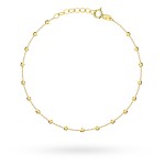 Bransoletka złota 18 diamentowanych kulek party