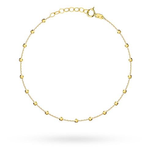 Bransoletka złota 18 diamentowanych kulek party