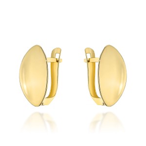 Kolczyki złote gładkie elipsy
