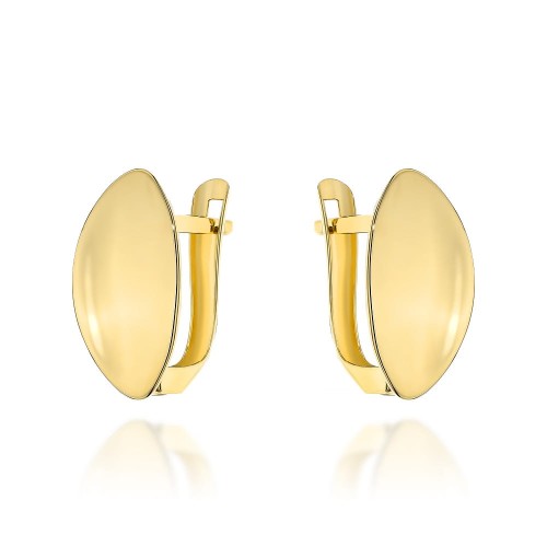 Kolczyki złote gładkie elipsy