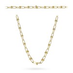 Naszyjnik złoty splecione ogniwa i gładkie kulki