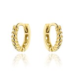 Kolczyki złote kółeczka żłobione