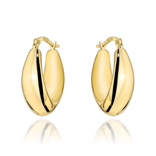 Kolczyki złote gładkie łezki