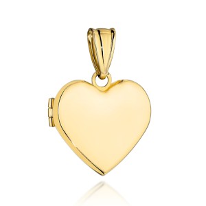 Zawieszka złota puzderko serce duże
